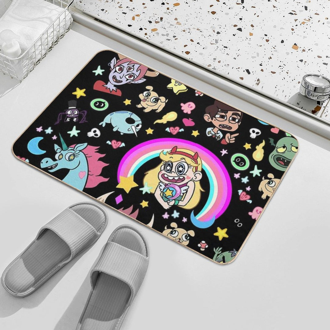 Star VS The Forces Of Evil! Black Durable Bath Mat