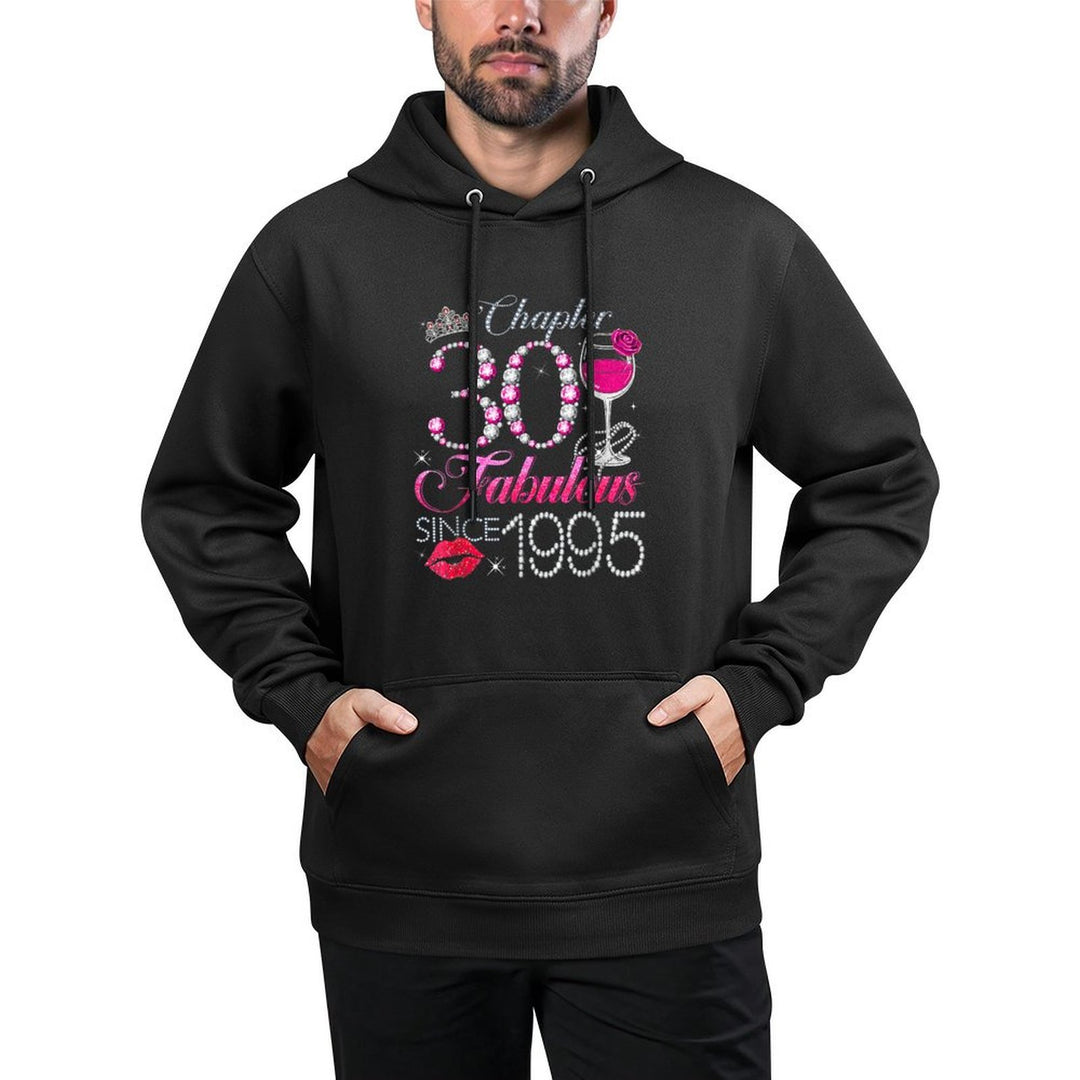 Chapter 30 Fabulous Since 1995 30th Birthday Queen Diamond Shape Retention Hoodie