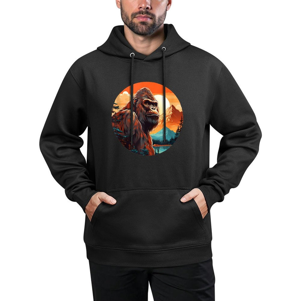 Gorilla Landscape Colorful Mountains Animal Print Art Customizable Surface Hoodie