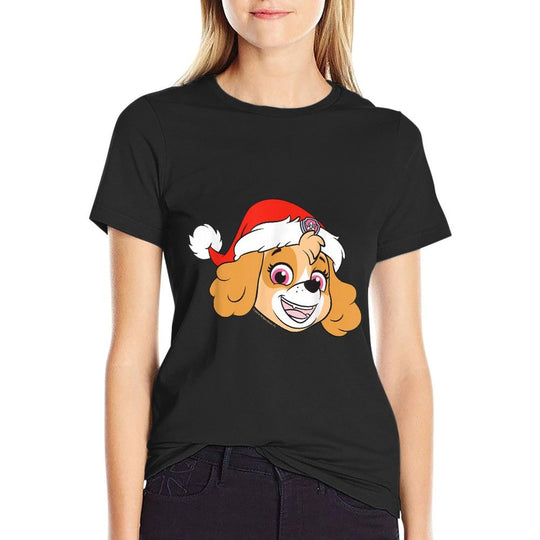 PAW Patrol Skye Christmas Santa Hat  Fade-proof Color T-Shirt