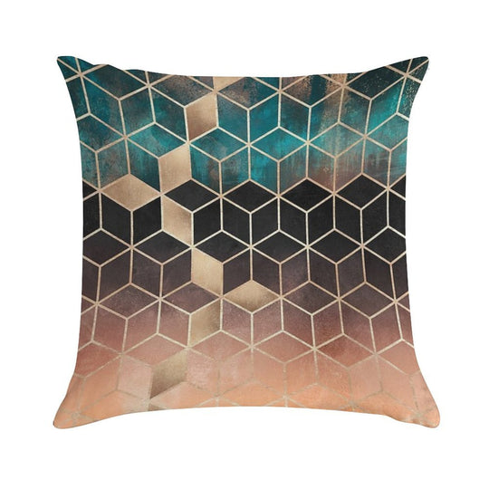 Ombre Dream Cubes Soft Warmth Comfort Throw Pillow