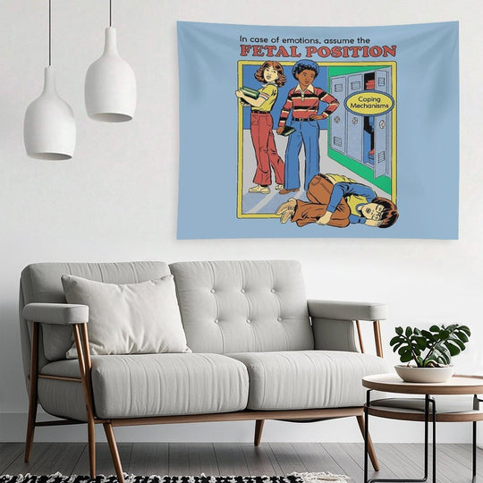 Assume The Fetal Position Tapestry