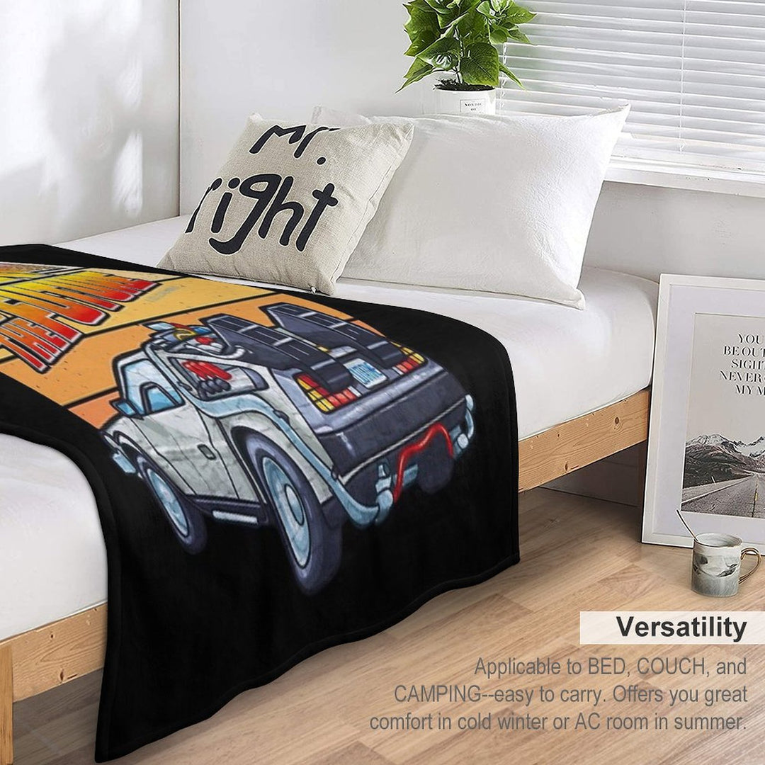 Back to The Future - DMC DeLorean Sustainable Throw Blanket