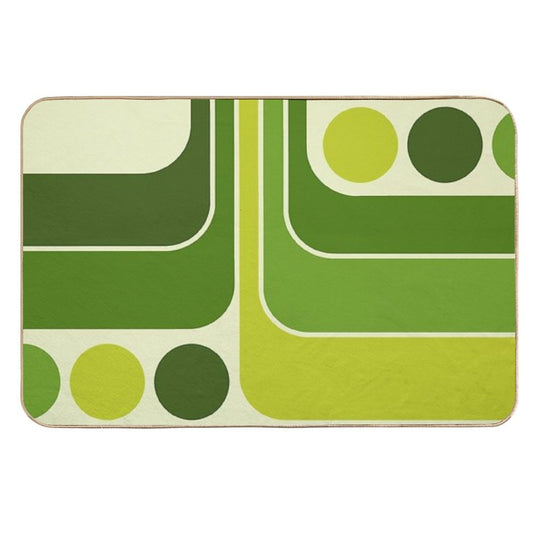 Retro Geometric Design 631  Non-Slip Bath Mat