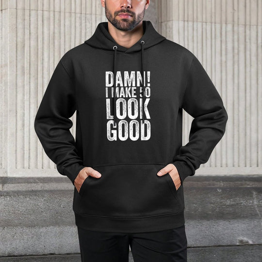 Damn I Make 50 Look Good 50th Birthday Shape Retention Hoodie