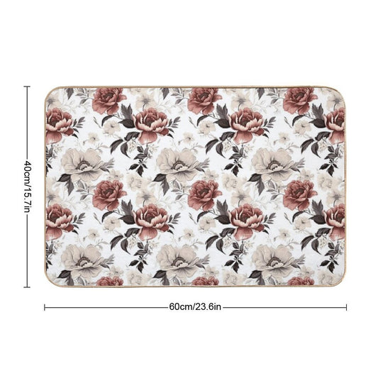 Royal Flower  Repositionable Bath Mat