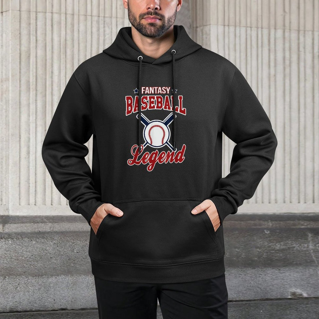 Fantasy Baseball Legend Funny Fantasy Baseball Design Kangaroo Pocket Hoodie