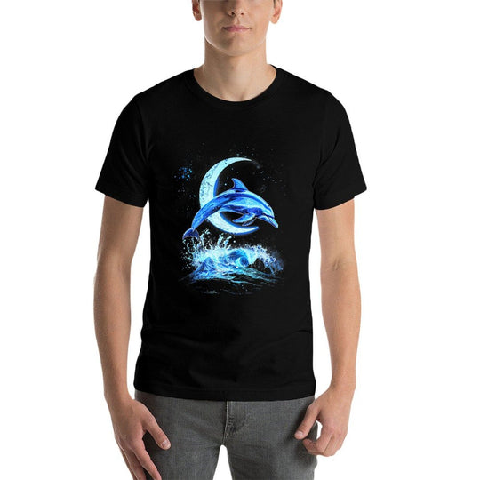 Dolphin Artwork Sea Ocean Dolphin Ocean Sea Animal Lover  Trendy Pattern T-Shirt