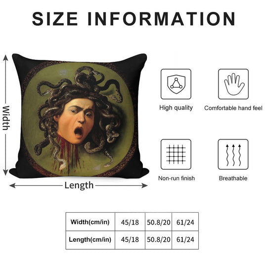 Michelangelo Merisi Da Caravaggio Medusa Soft Ultra-Soft Texture Throw Pillow