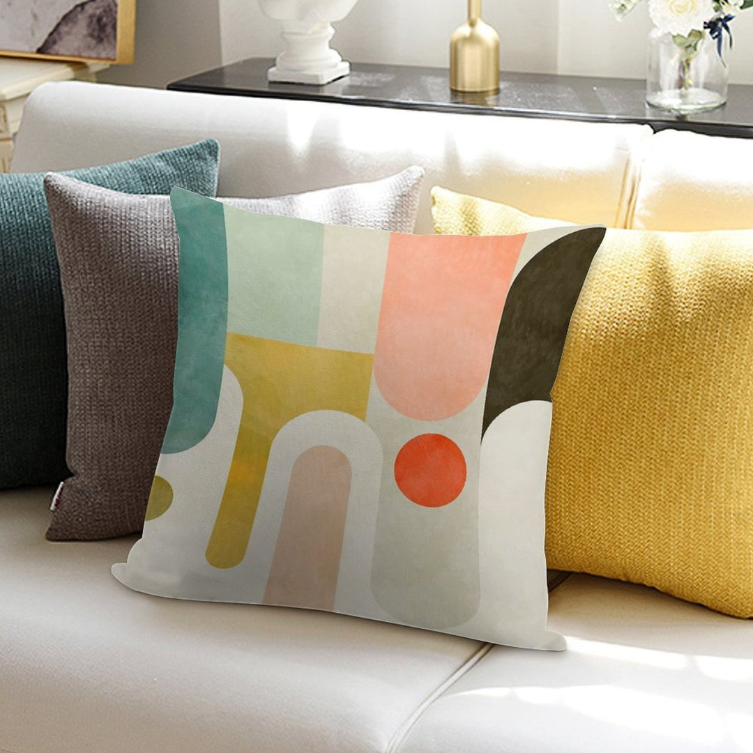 Geometry Shapes Abstract 9 Soft Bedroom Essential Throw Pillow