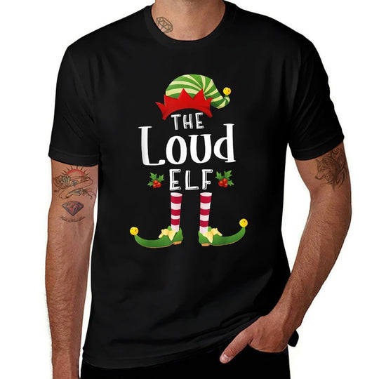 Loud Christmas Elf Matching Pajama X-Mas Party  Slim-fit Cut T-Shirt