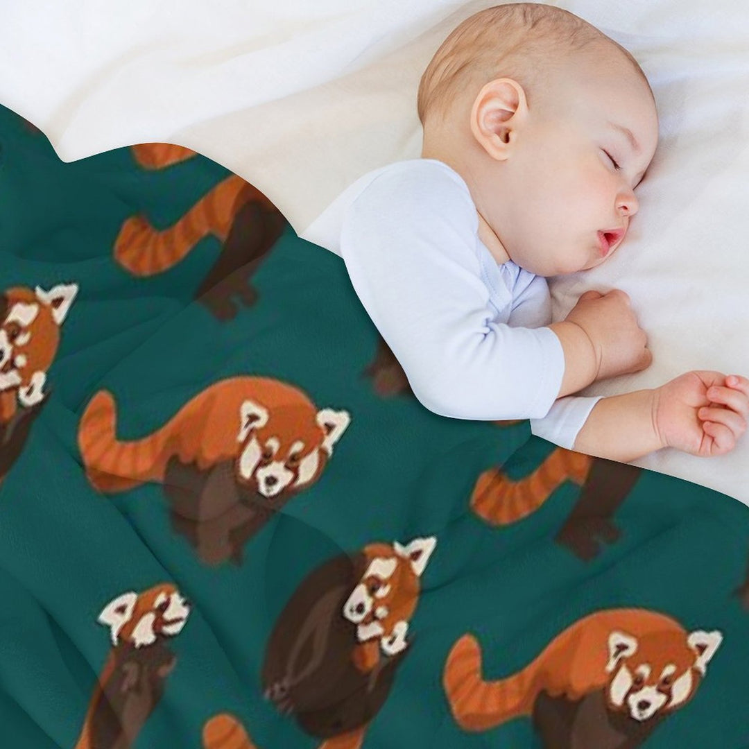 RED PANDA PATTERN All-season Throw Blanket