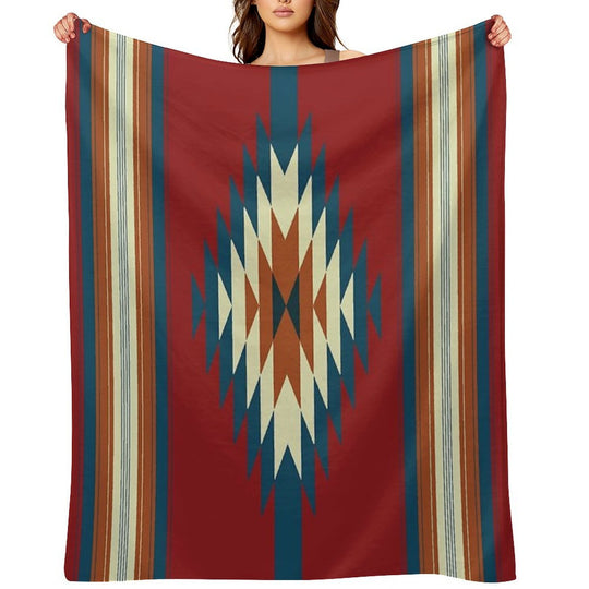 Southwestern Red Premium Throw Blanket
