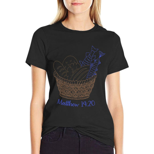 Christian 2 Fishes 5 Breads 5000 Against The Current  Polyester Blend T-Shirt