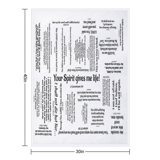 Healing Scriptures Blanket - White Wrinkle-free Throw Blanket