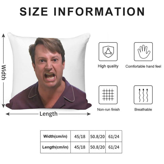 Mark Corrigan Christmas Soft Short Plush Fabric Throw Pillow