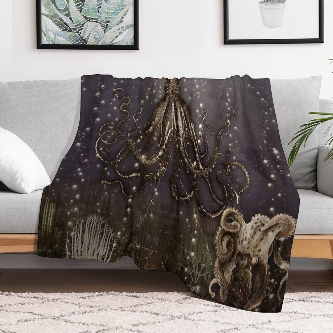 Octopus' Lair - Old Photo Gift-ready Throw Blanket