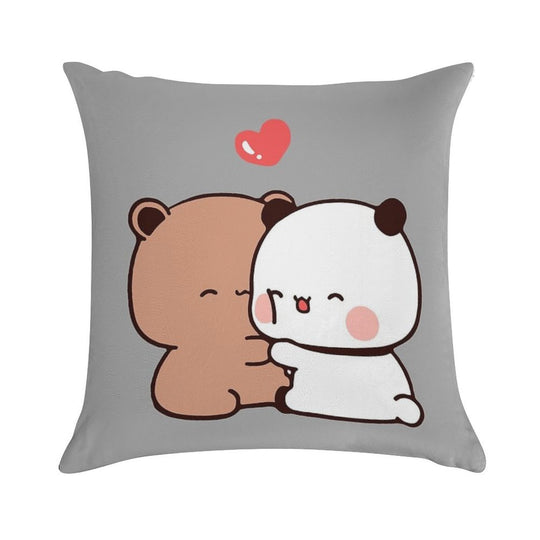 DuDu Bear And BuBu Panda Special Moment❤️ Soft Warmth Comfort Throw Pillow