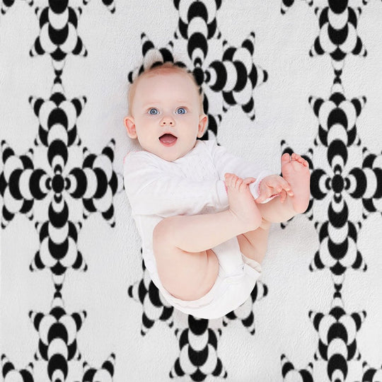 Fractal Molecule Crop Circle Quick-dry Throw Blanket