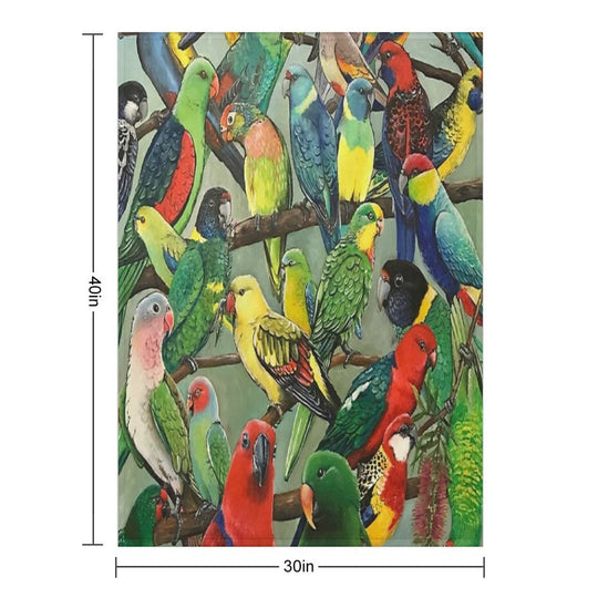 Australian Parakeets Eco-conscious Throw Blanket