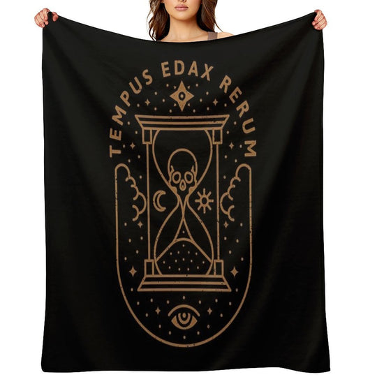 Tempus Edax Rerum Quick-dry Throw Blanket