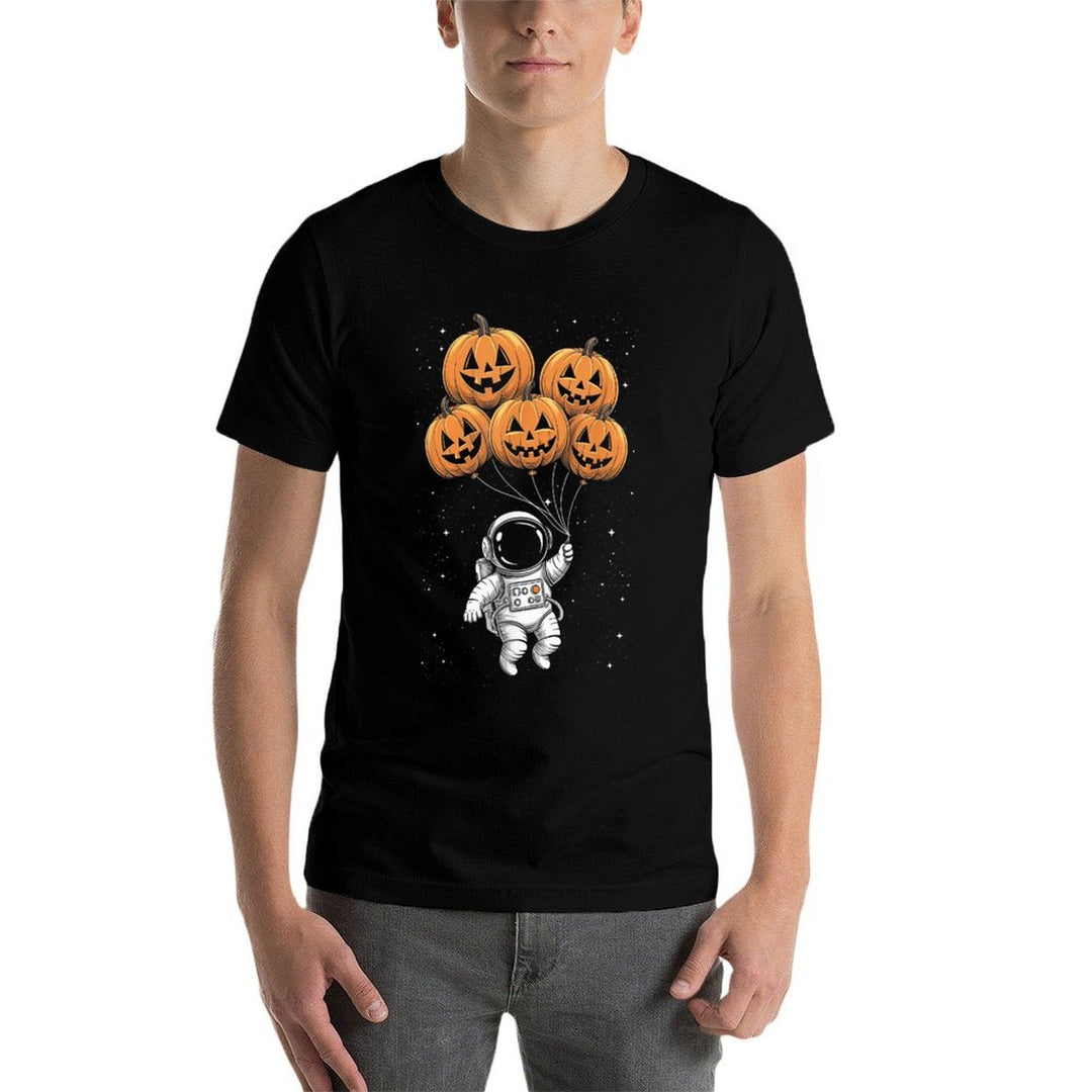 Halloween Astronaut Pumpkin Balloons Kids  Odor-resistant T-Shirt