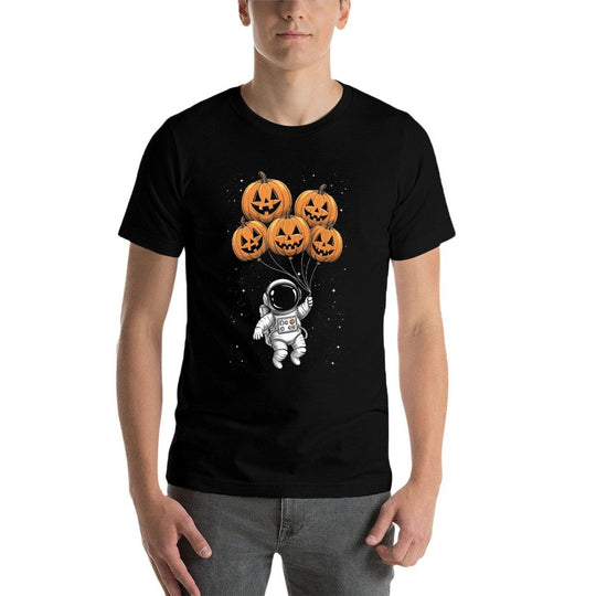 Halloween Astronaut Pumpkin Balloons Kids  Odor-resistant T-Shirt