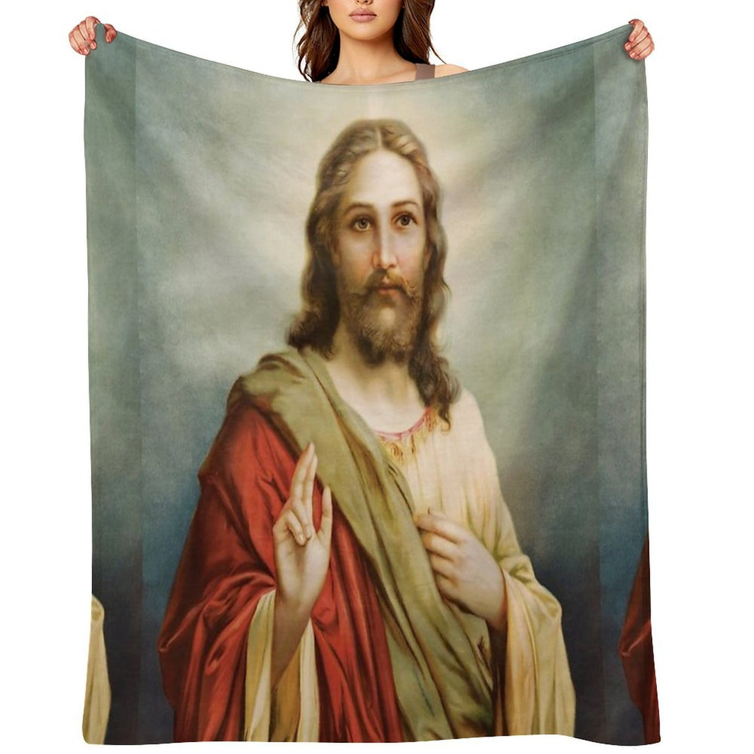 Jesus Christ Painting Velvety-soft Throw Blanket