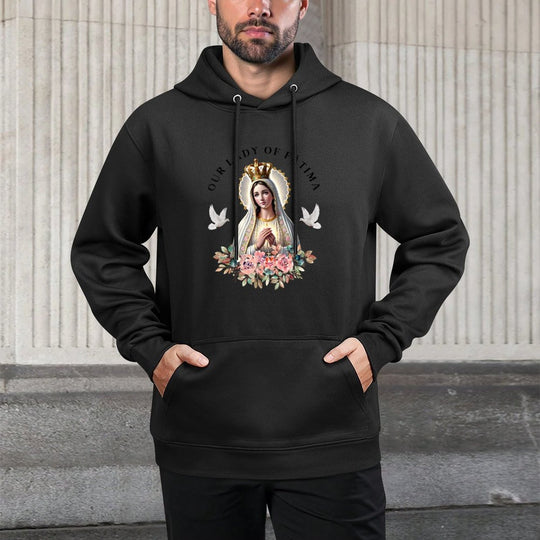 Our Lady of Fatima Mother Mary Saint Catholic for Women Shape Retention Hoodie