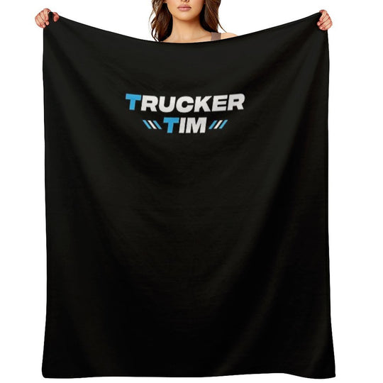 Trucker Tim Merch Trucker Tim Logo Velvety-soft Throw Blanket