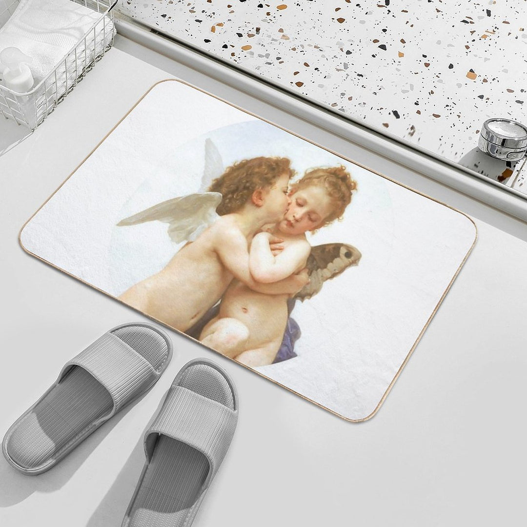 Beautiful Antique Angels Design  Anti-Trip Bath Mat