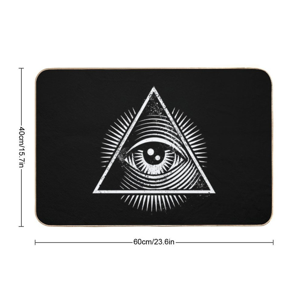 All Seeing Eye  Easy To Clean Bath Mat