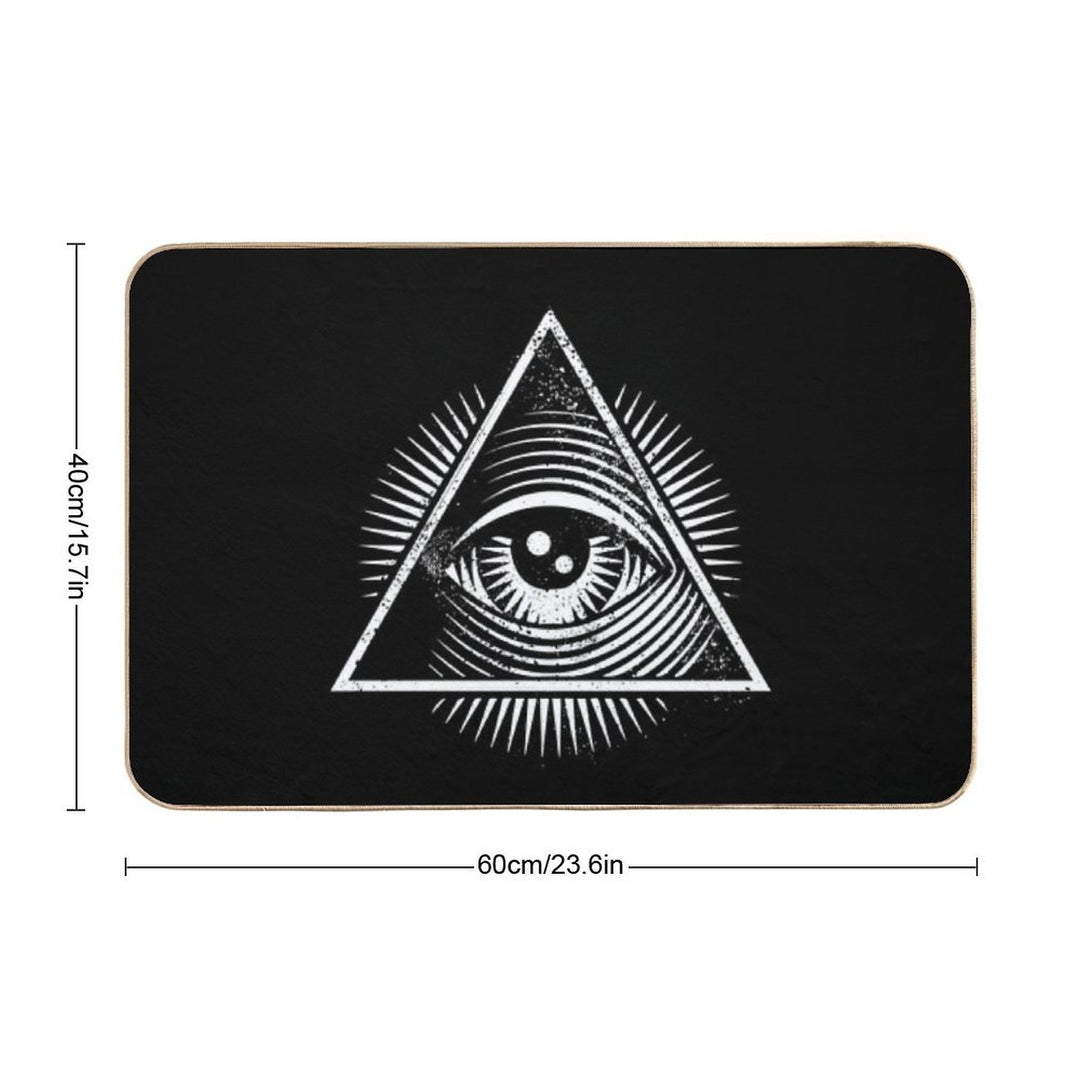 All Seeing Eye  Easy To Clean Bath Mat