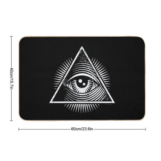 All Seeing Eye  Easy To Clean Bath Mat