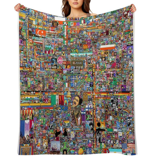 Reddit Place Rplace Sustainable Throw Blanket