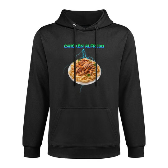 Chicken Alfredo Meme Bootleg Rap Style 90s Vintage Funny Adjustable Hood Hoodie