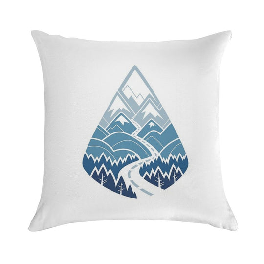 The Road Goes Ever On Winter (white) Soft High-Density Material Throw Pillow