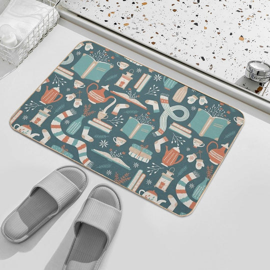 Hygge Reading  Fade-Resistant Bath Mat