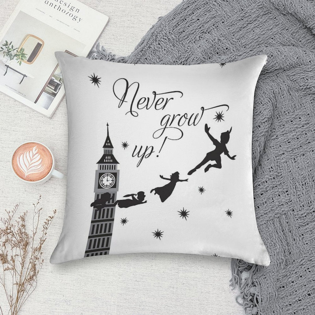 Peter Pan - Never Grow Up Soft Bedroom Essential Throw Pillow