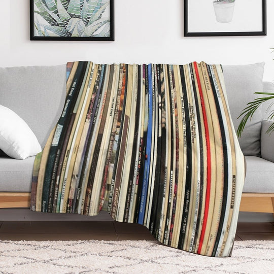 Classic Rock Vinyl Records Wrinkle-free Throw Blanket