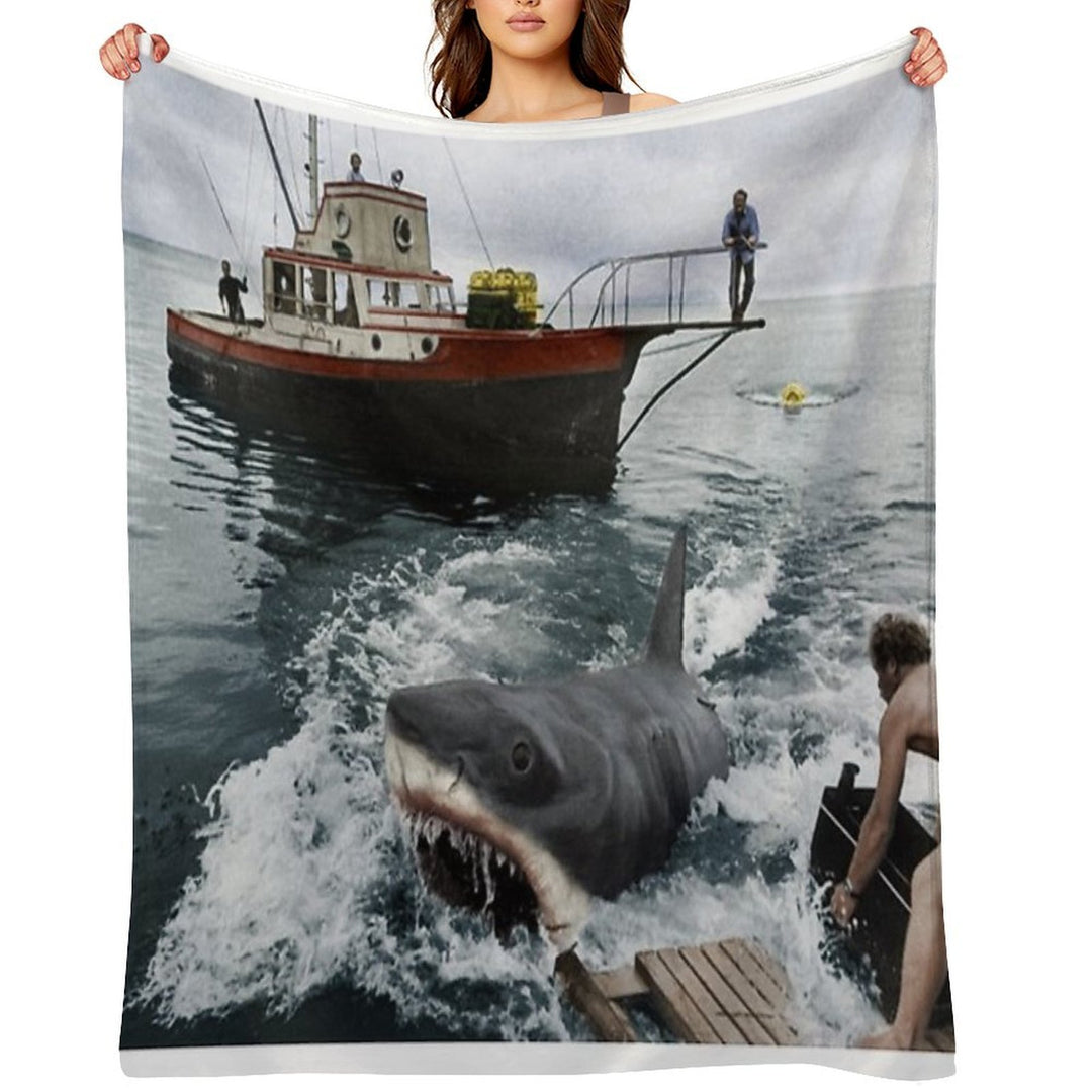 Jaws Photography Multi-functional Throw Blanket