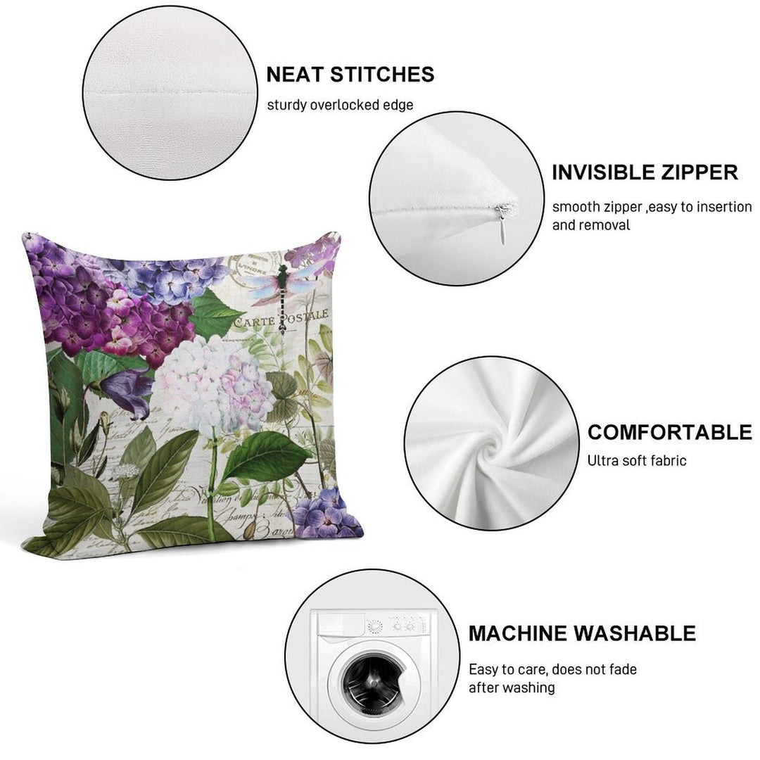 Garden Glow Soft Fade-Resistant Throw Pillow