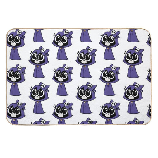 Chibi Raven Baby  Long-Lasting Bath Mat