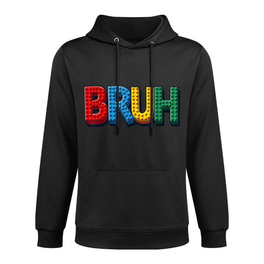 Play Building Blocks Bruh Funny Kids Boys Saying Brick Build Shrink-Resistant Hoodie
