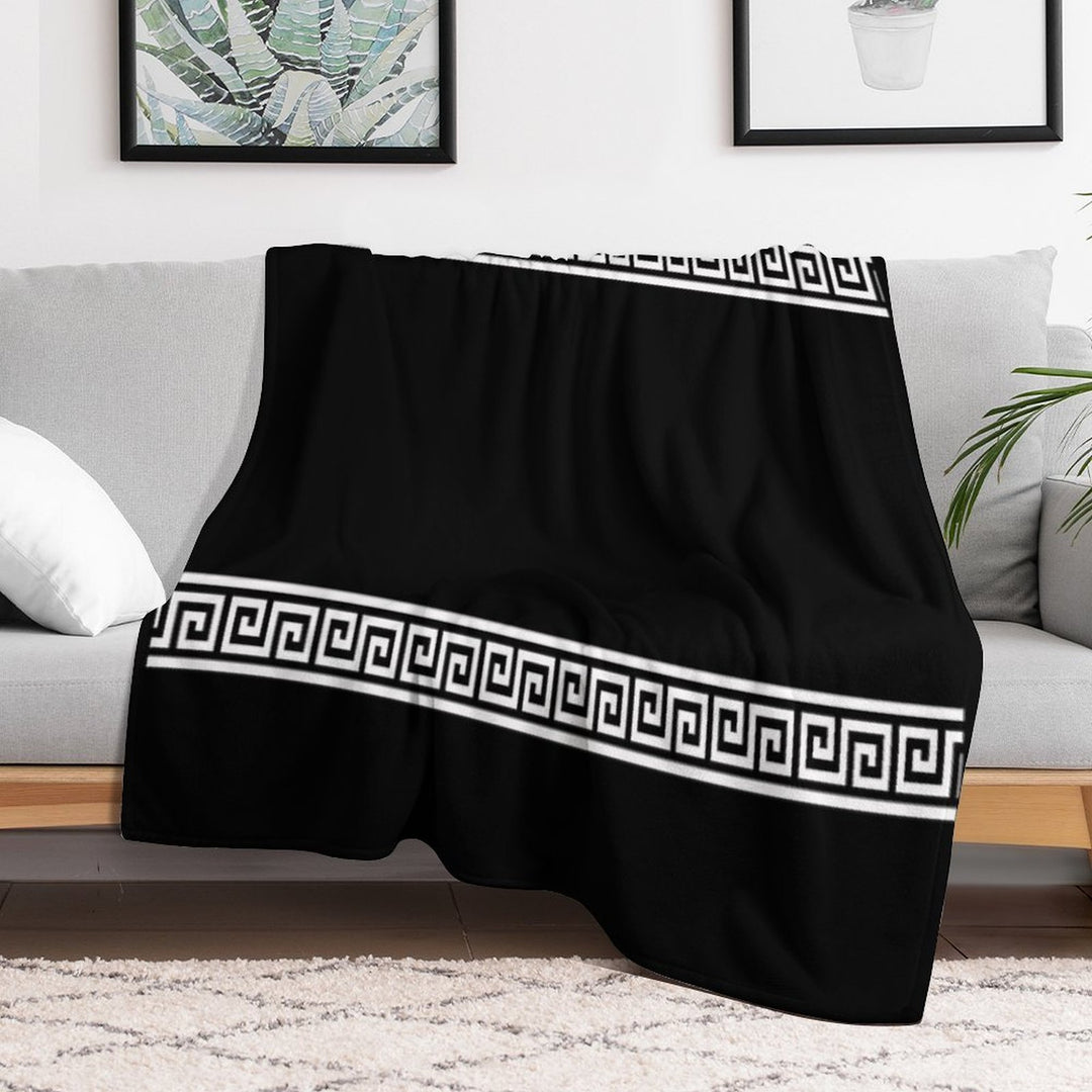 Greek Geometric Pattern Gift-ready Throw Blanket