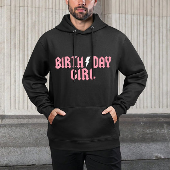 Rock N Roll Birthday Girl Birthday Rock Star Matching Family Casual Wear Hoodie