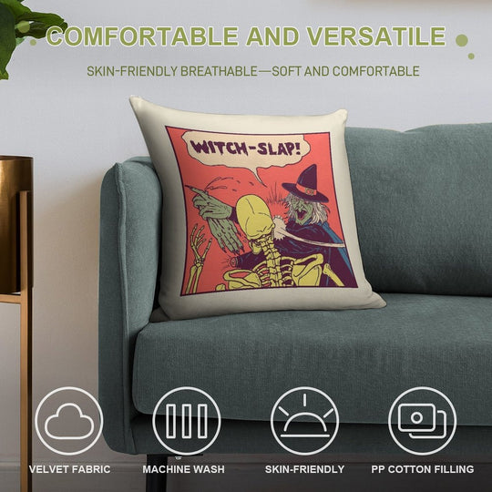 Witch-Slap Soft Warmth Comfort Throw Pillow