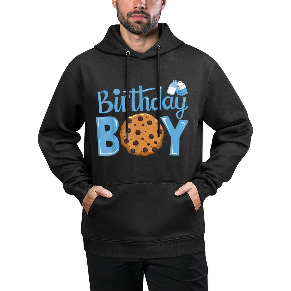 The Birthday Boy Milk And Cookies 1st Family Matching Bday Cotton-Polyester Blend Hoodie