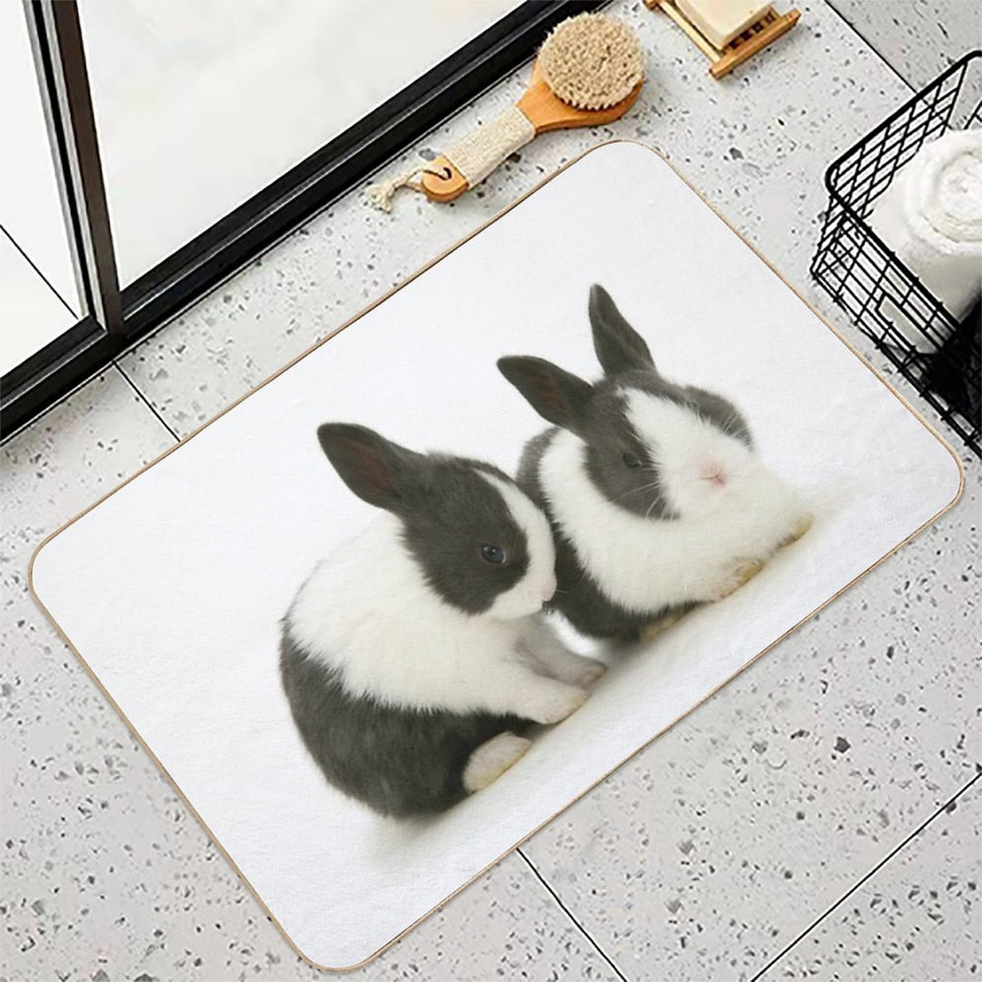 Baby Blue Dutch Rabbits  Odorless Bath Mat