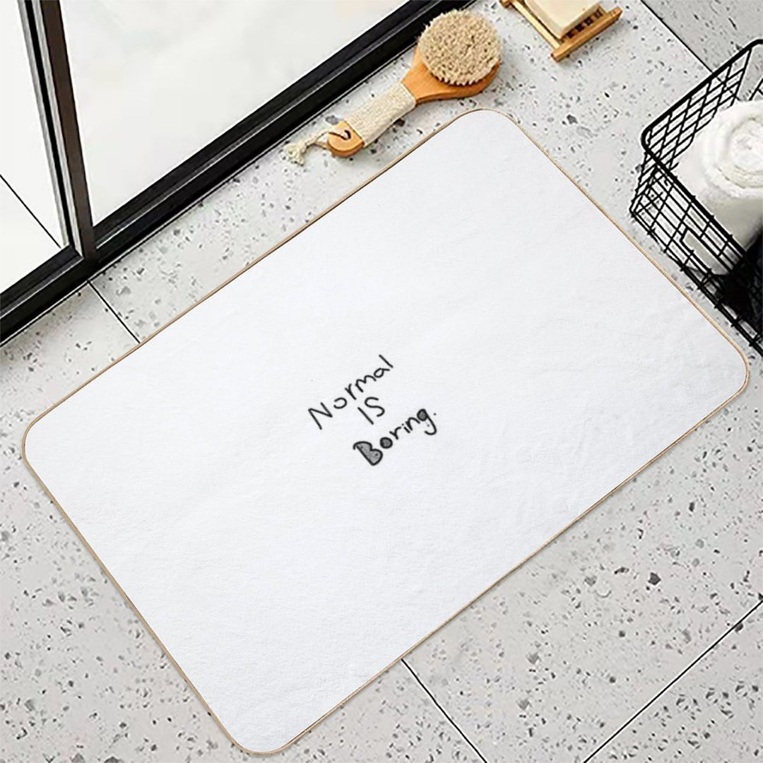 Normal Is Boring.  Stain-Proof Bath Mat